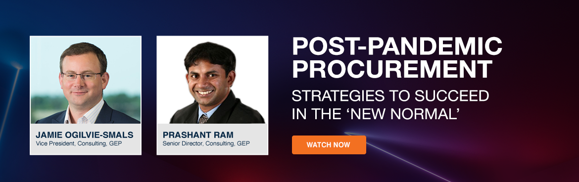Strategies To Succeed Post-Pandemic Procurement Webcast by Jamie Ogilive-Smals & Prashant Ram