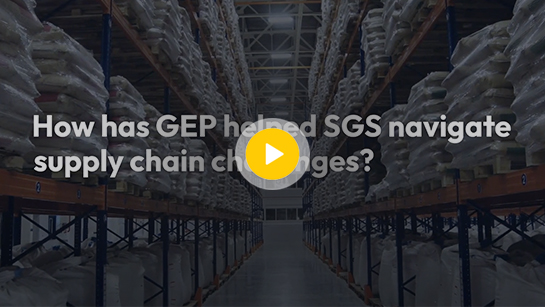 How has  GEP helped SGS navigate supply chain challenges?