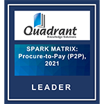 Technology Leader — 2021 Quadrant SPARK Matrix™ for Procure-to-Pay Suites