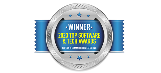 Winner — 2023 Top Software & Tech Awards by Supply & Demand Chain Executive