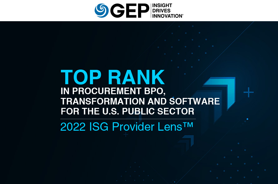 GEP Named a Leader in Procurement BPO, Transformation and Software for the U.S. Public Sector
