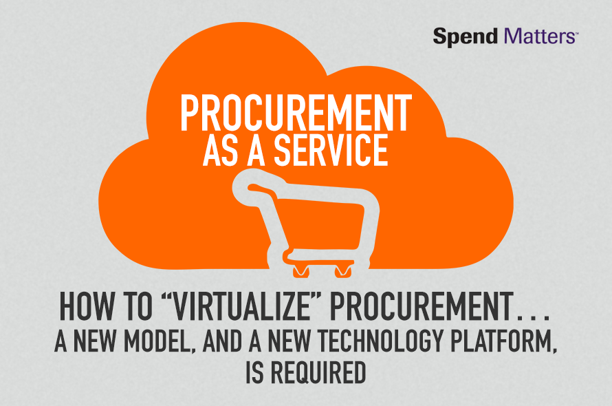 How To Visualize Procurement - A New Model, And A New Technology Platform Is Required