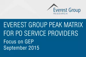 Everest Group PEAK Matrix for Procurement Outsourcing (PO) Service Providers 2015