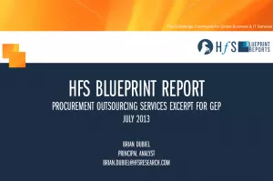 HFS Blueprint Report: Comprehensive Review of Procurement Outsourcing Services Providers