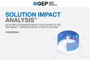 GEP SMART Solution Impact Analysis Report by Leading Research and Advisory firm Ardent Partners