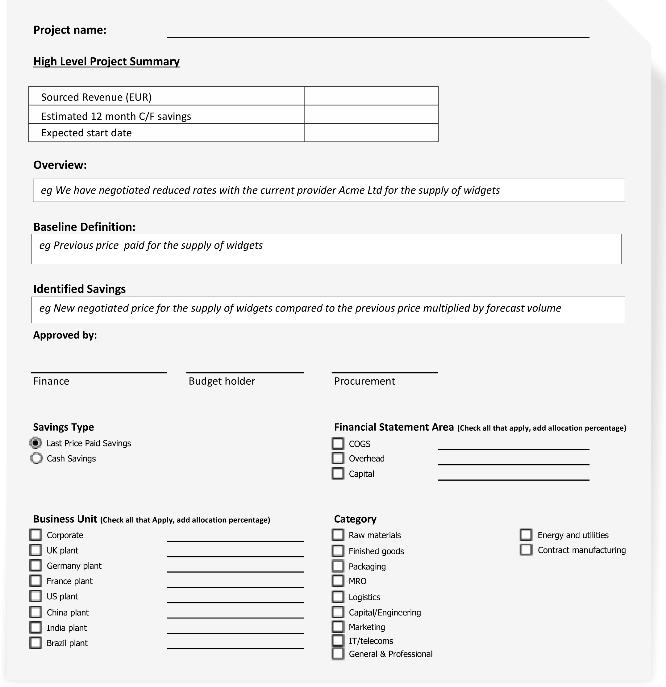 Sign Off Forms